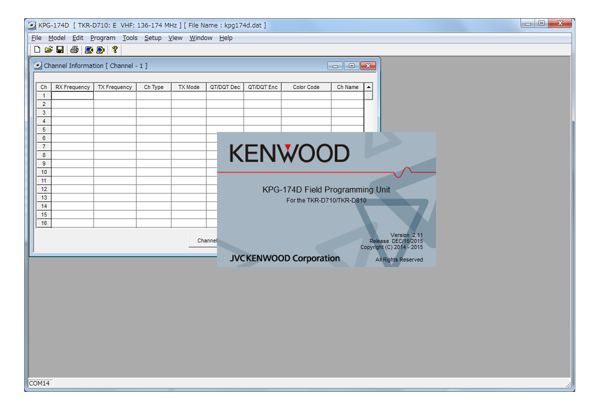 KPG-174DM  Programlama Yazılımı - Windows