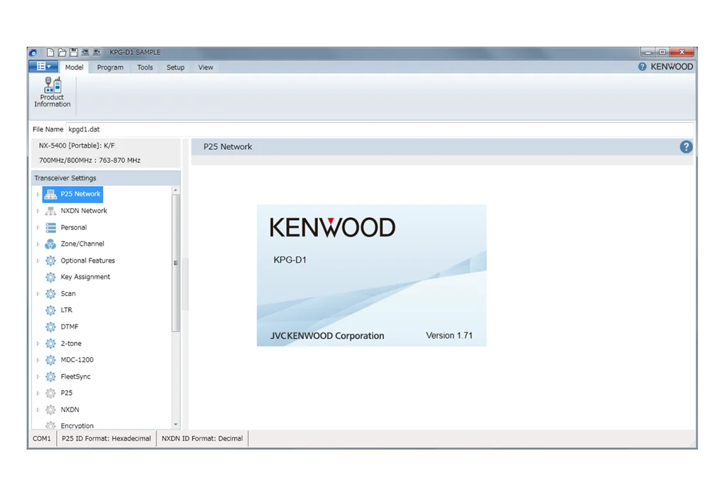 KPG-71D  KDS-100 için Windows programlama yazılımı  KDS-100 Data Head için